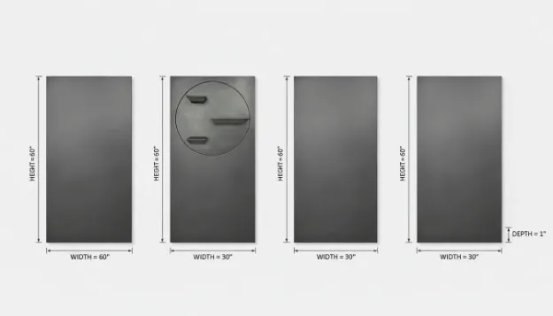 Picture of 4 Piece Modern Concrete 60" Bath Surround with Single Module