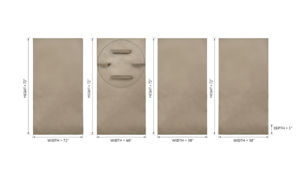 Picture of 4 Piece Modern Concrete 72" Shower Surround with Single Module